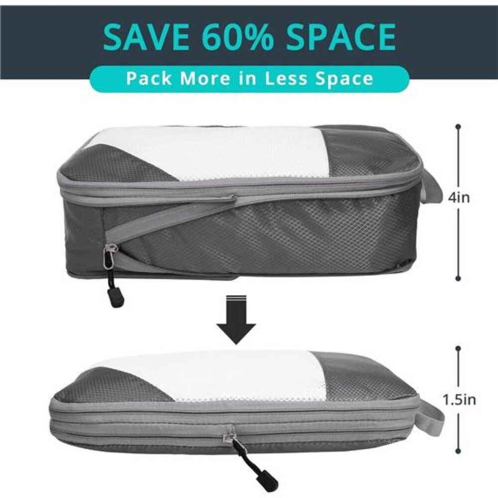 Compression Packing Cubes for Travel,Packing Cubes Compression Travel Essentials - Picture 2 of 7